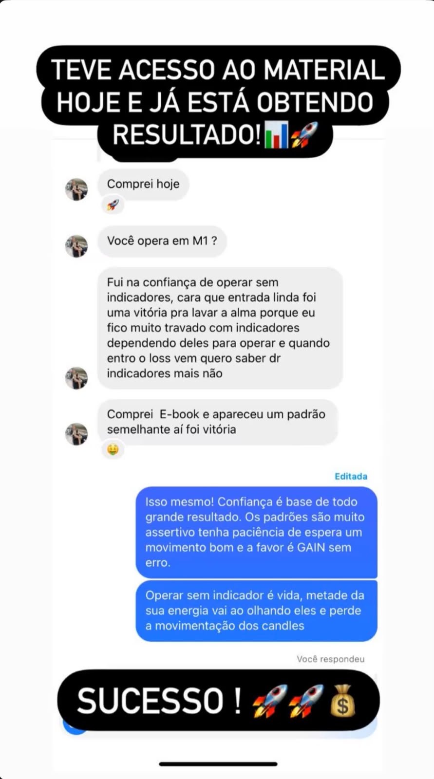 Feedback real de Aluno — Teve acesso hoje