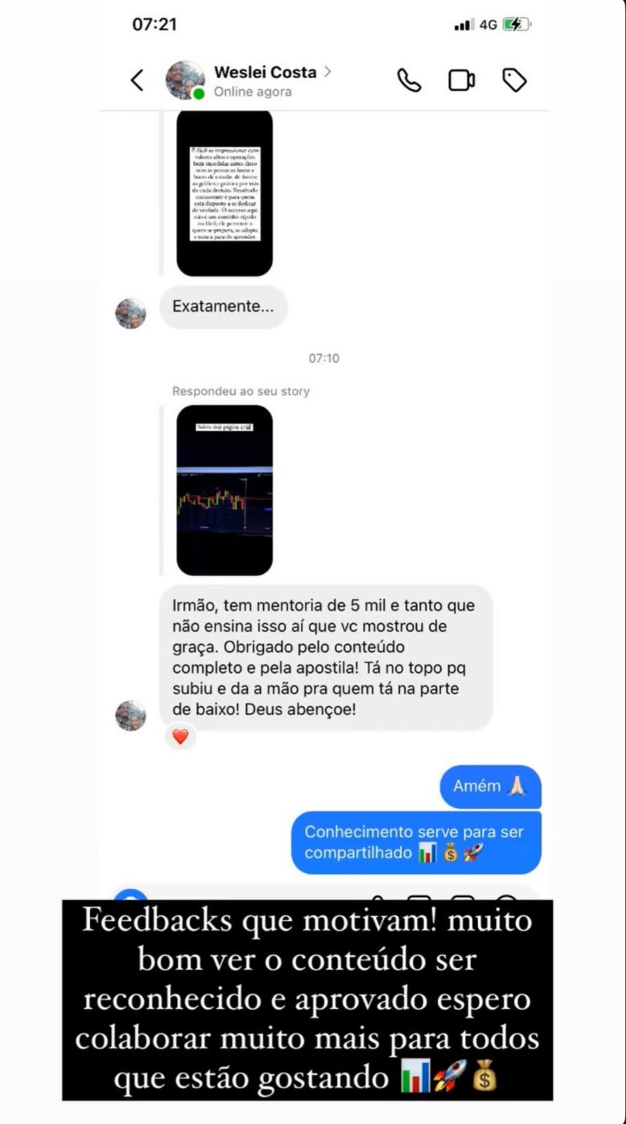 Feedback real de Weslei Costa