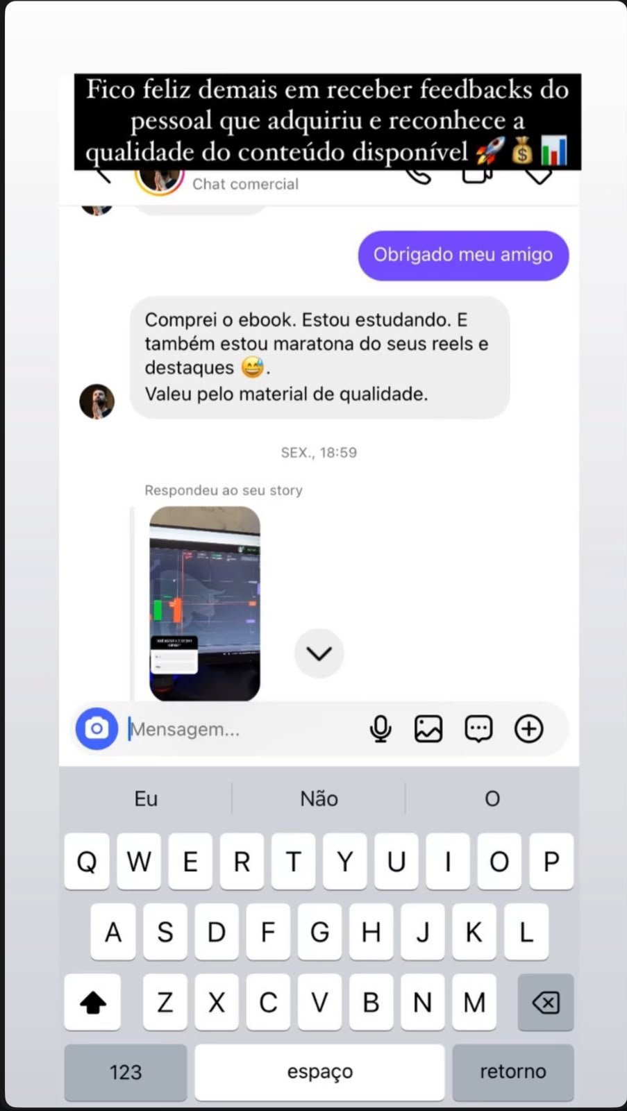 Feedback real de Aluno verificado