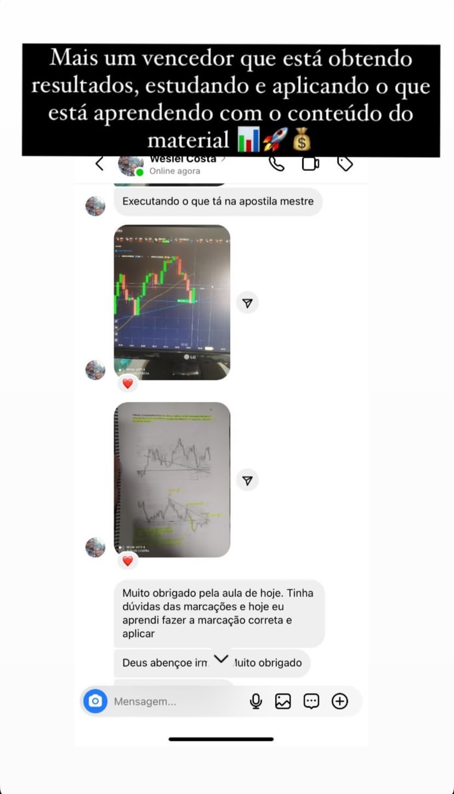 Feedback real de Weslei Costa